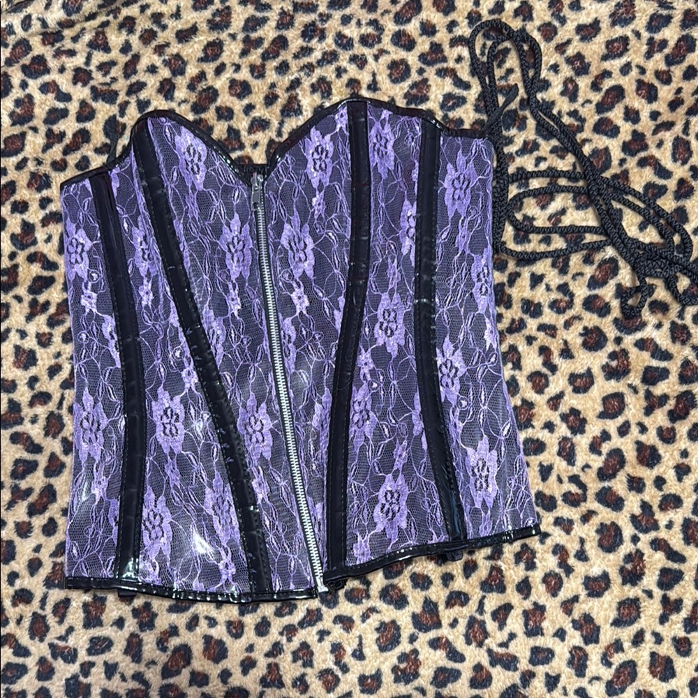Purple Lace Corset Top